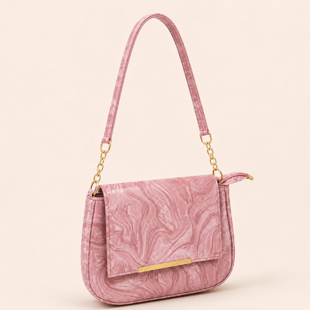 Pink Marble Shoulder Bag