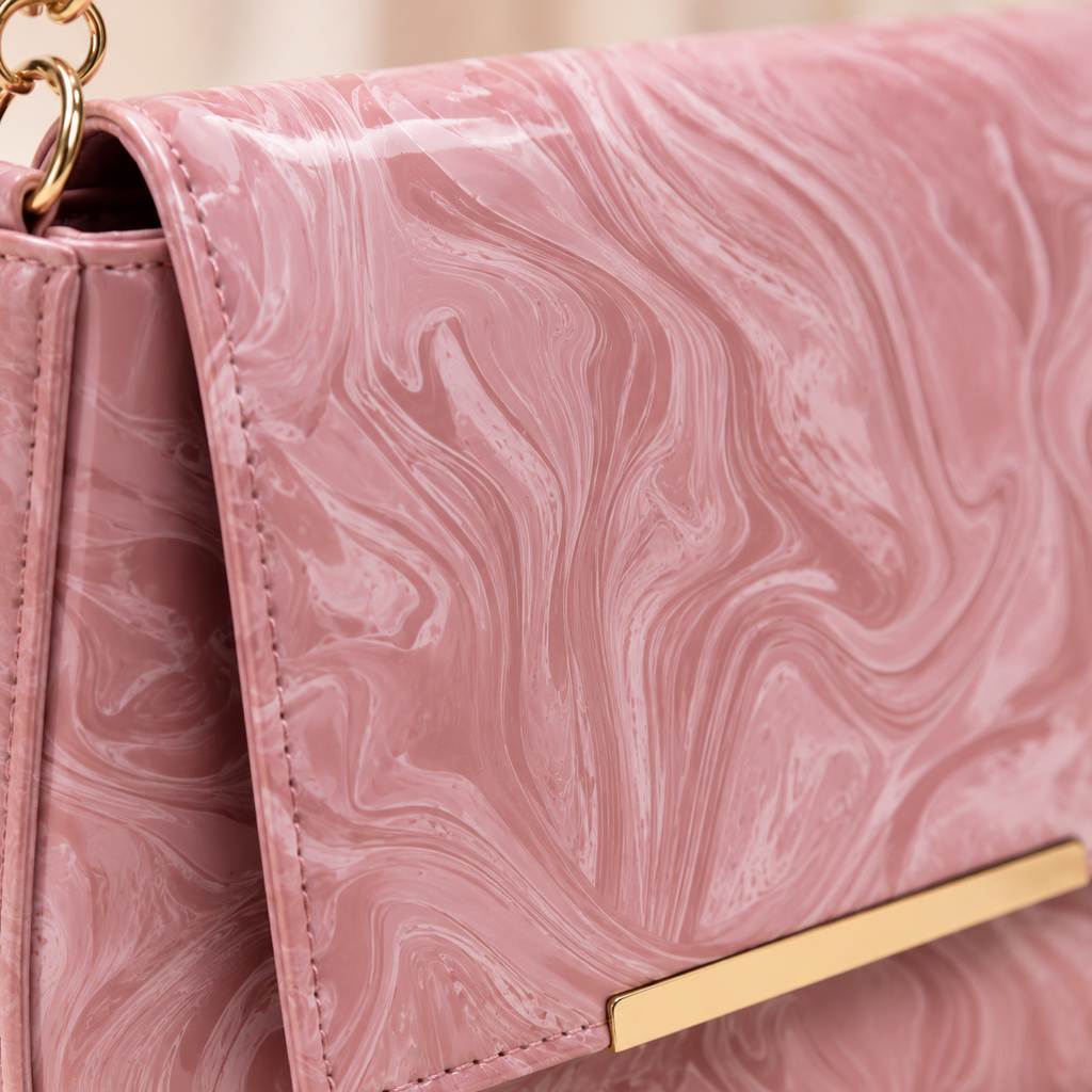 Pink Marble Shoulder Bag