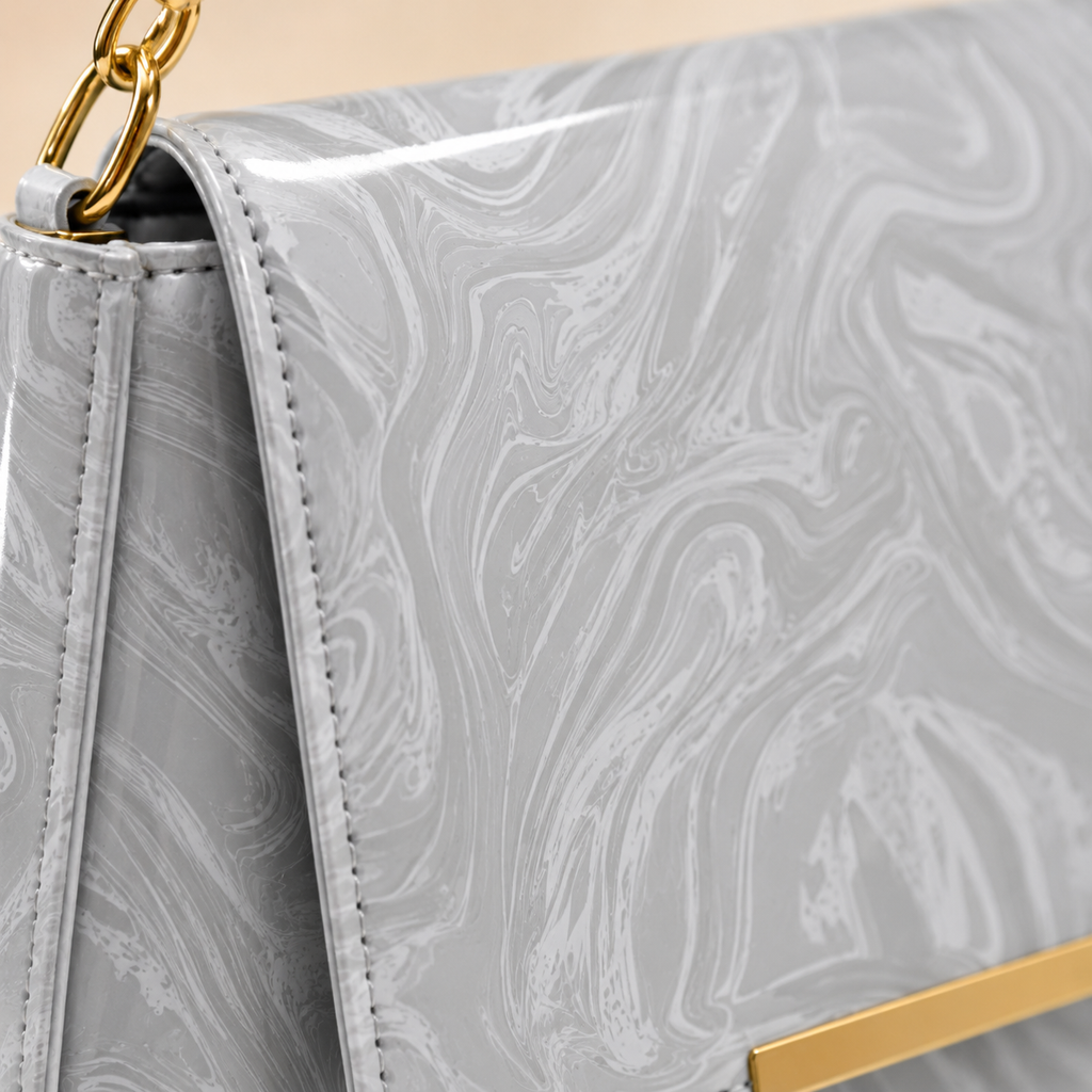 Grey Marble Shoulder Bag