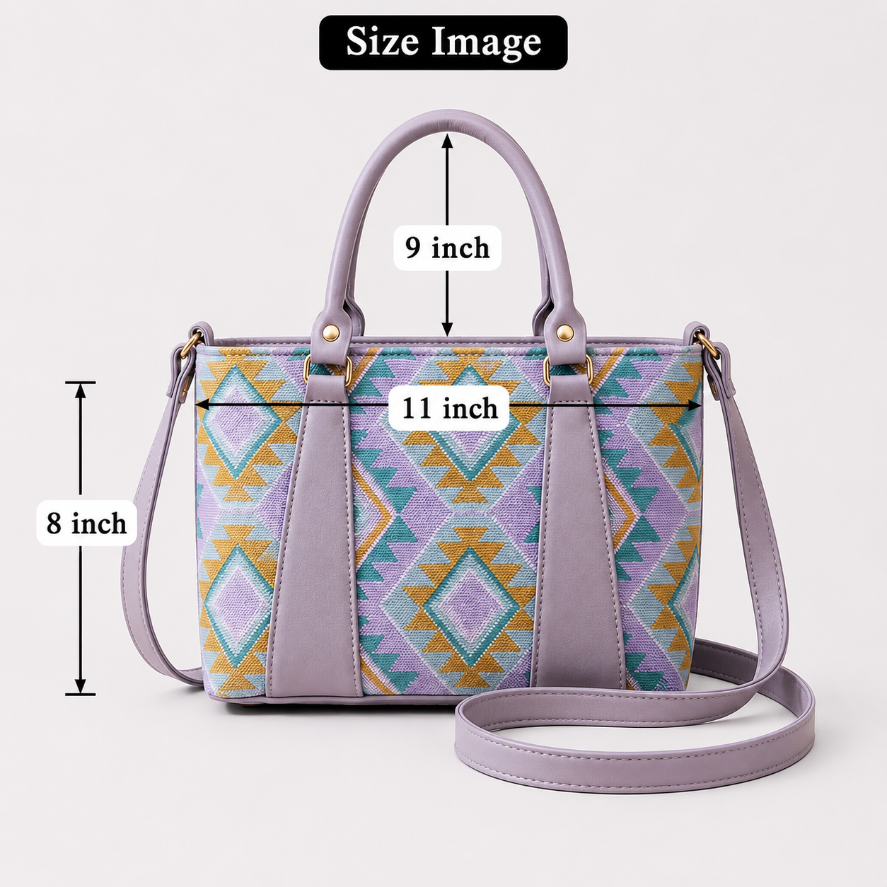 Lavender Aztec Tote