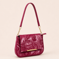 Burgundy Marble Shoulder Bag
