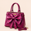 Purple Marble Bow Handbag