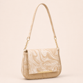 Beige Marble Shoulder Bag