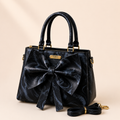 Black Marble Bow Handbag
