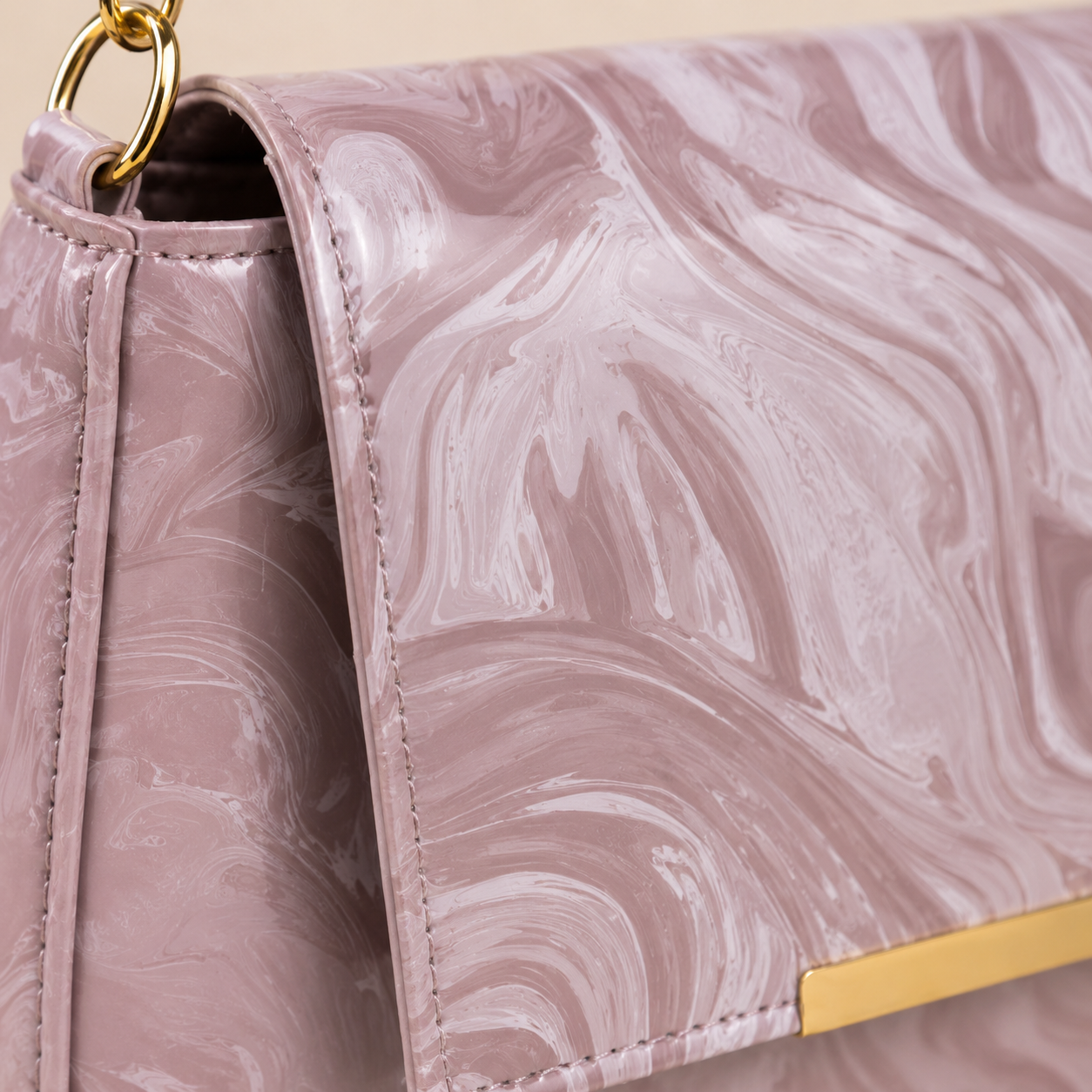 Lavender Marble Shoulder Bag