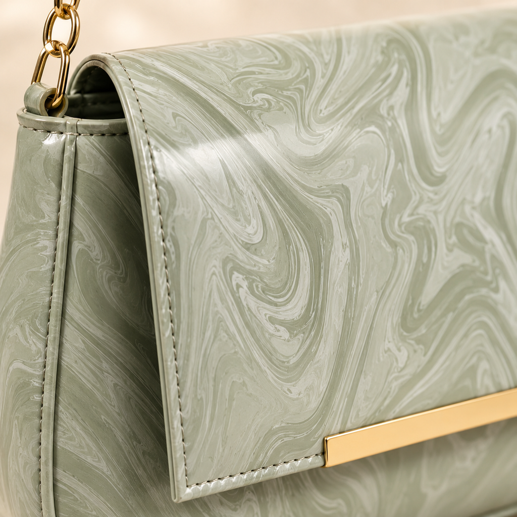 Green Marble Shoulder Bag