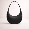 Jet Black Crescent Shoulder Bag