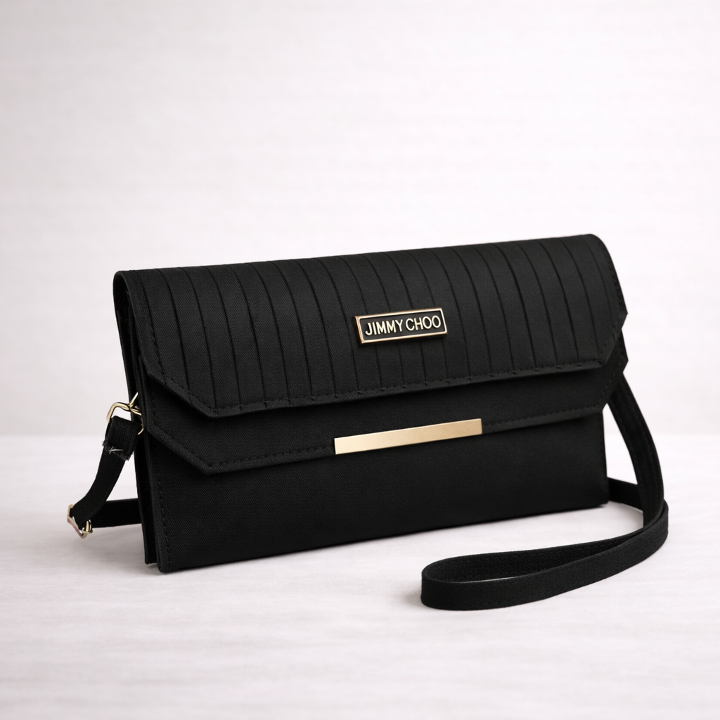 Jet Black Line Crossbody