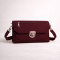 Burgundy Lock Crossbody