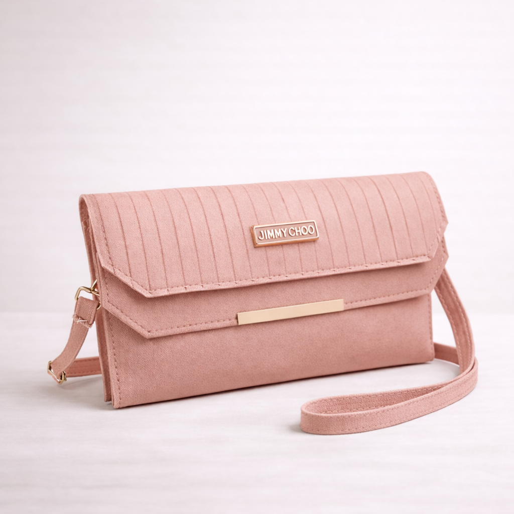 Blush Pink Pleat Crossbody