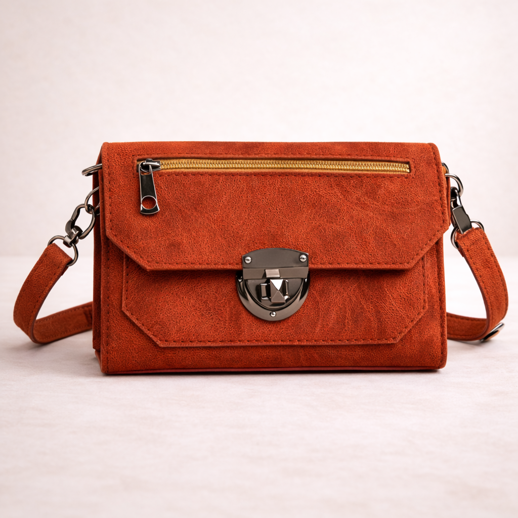 Rust Lock Crossbody