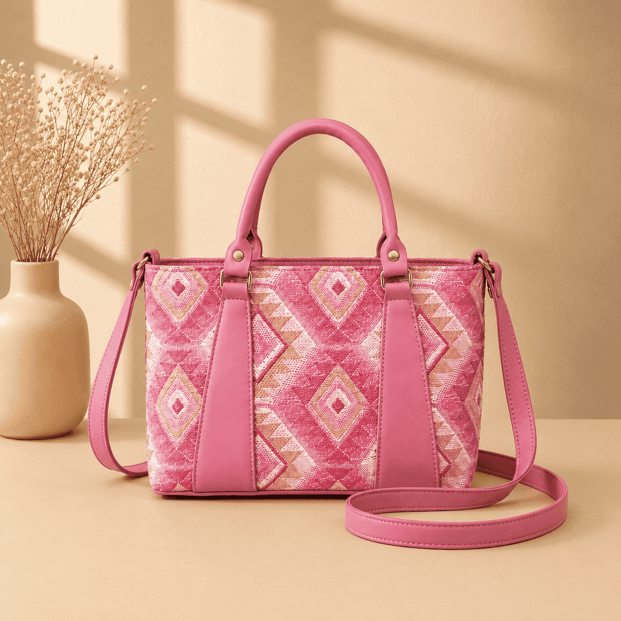 Pink Aztec Tote