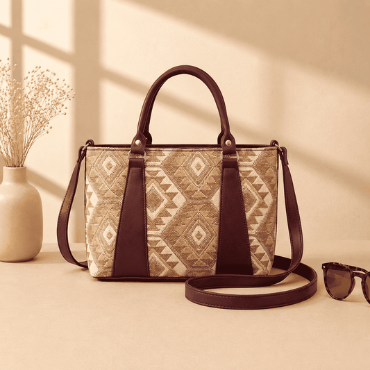 Maroon Aztec Tote