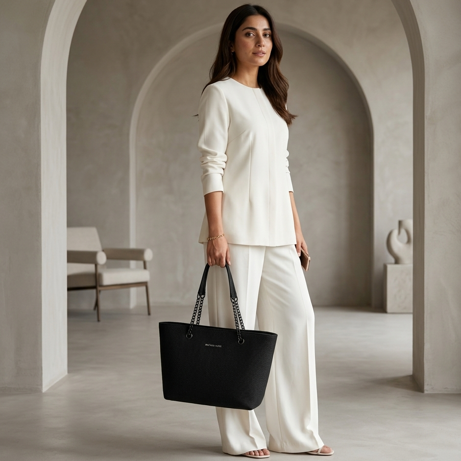 Black Chain Tote