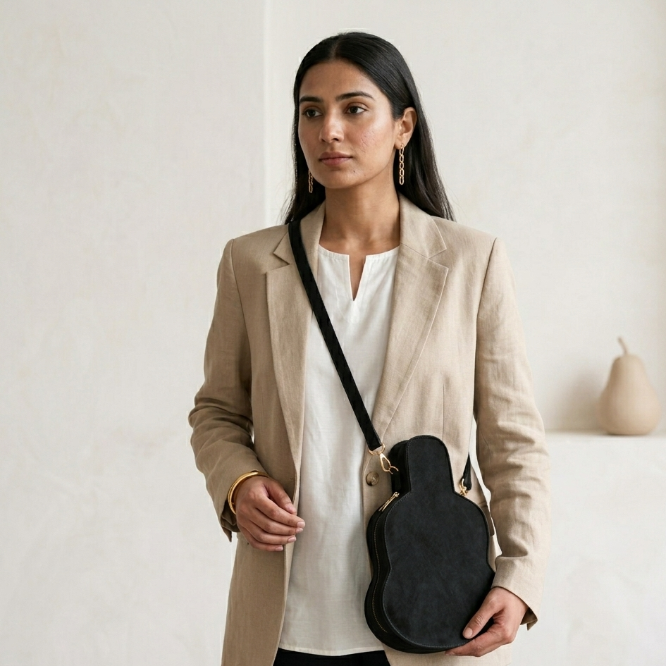Jet Black Sculpt Crossbody