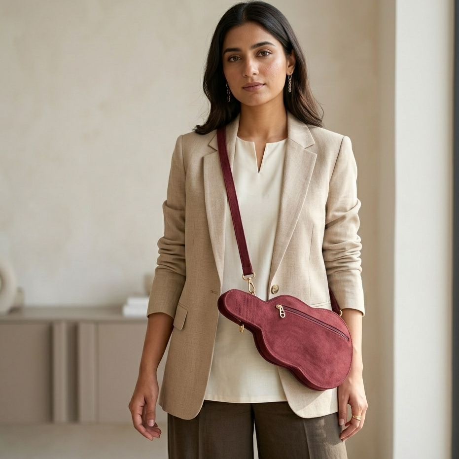 Burgundy Curve Crossbody