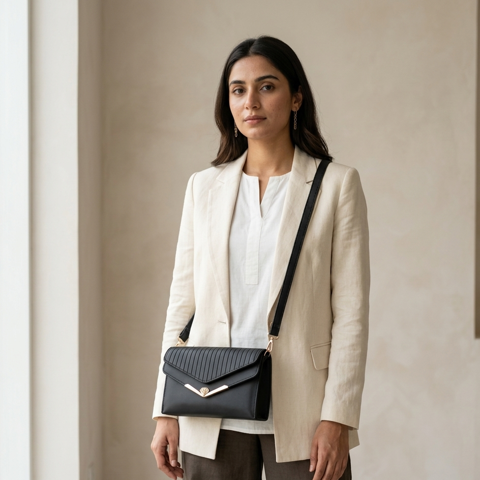 Jet Black Edge Crossbody