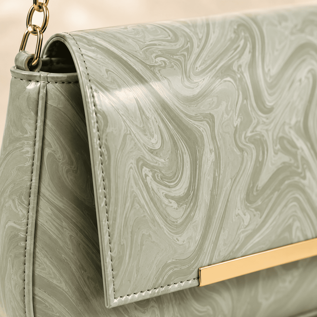 Green Marble Shoulder Bag - PearMuse