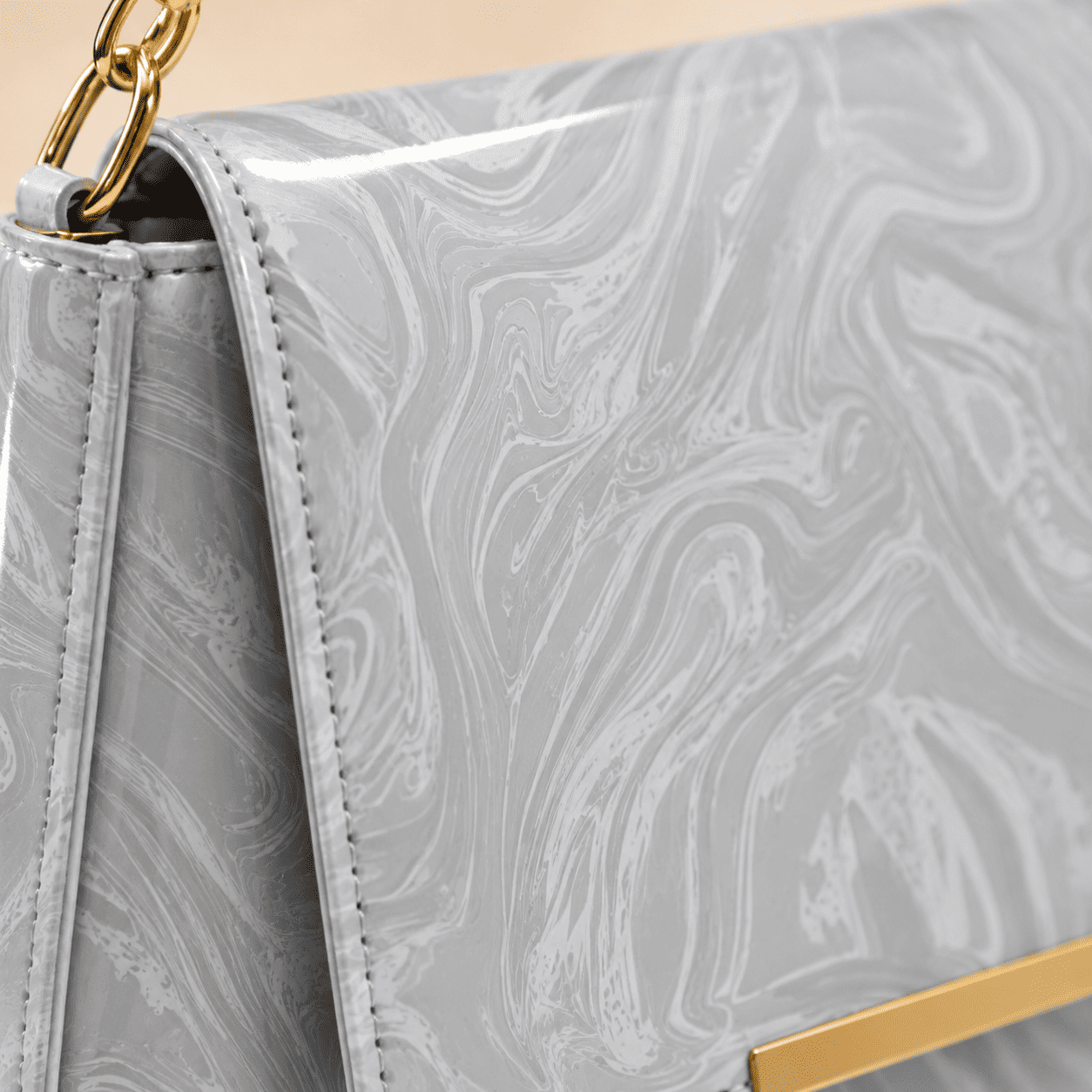 Grey Marble Shoulder Bag - PearMuse
