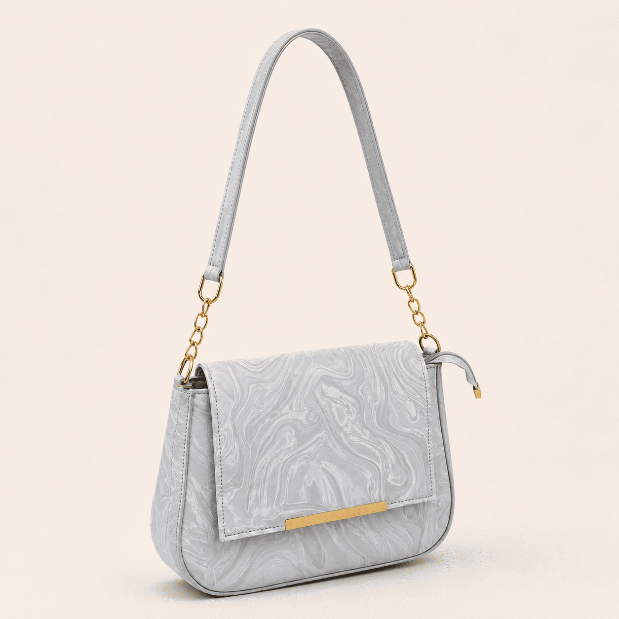 Grey Marble Shoulder Bag - PearMuse