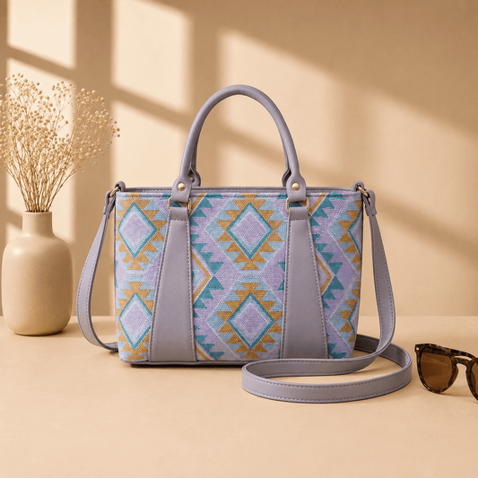 Lavender Aztec Tote - PearMuse