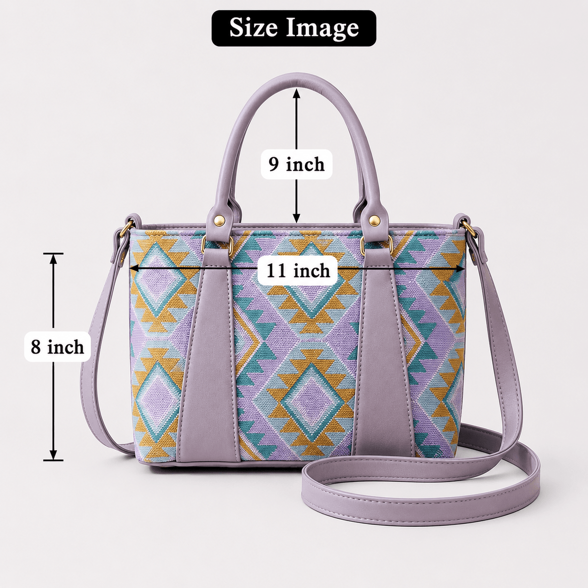 Lavender Aztec Tote - PearMuse