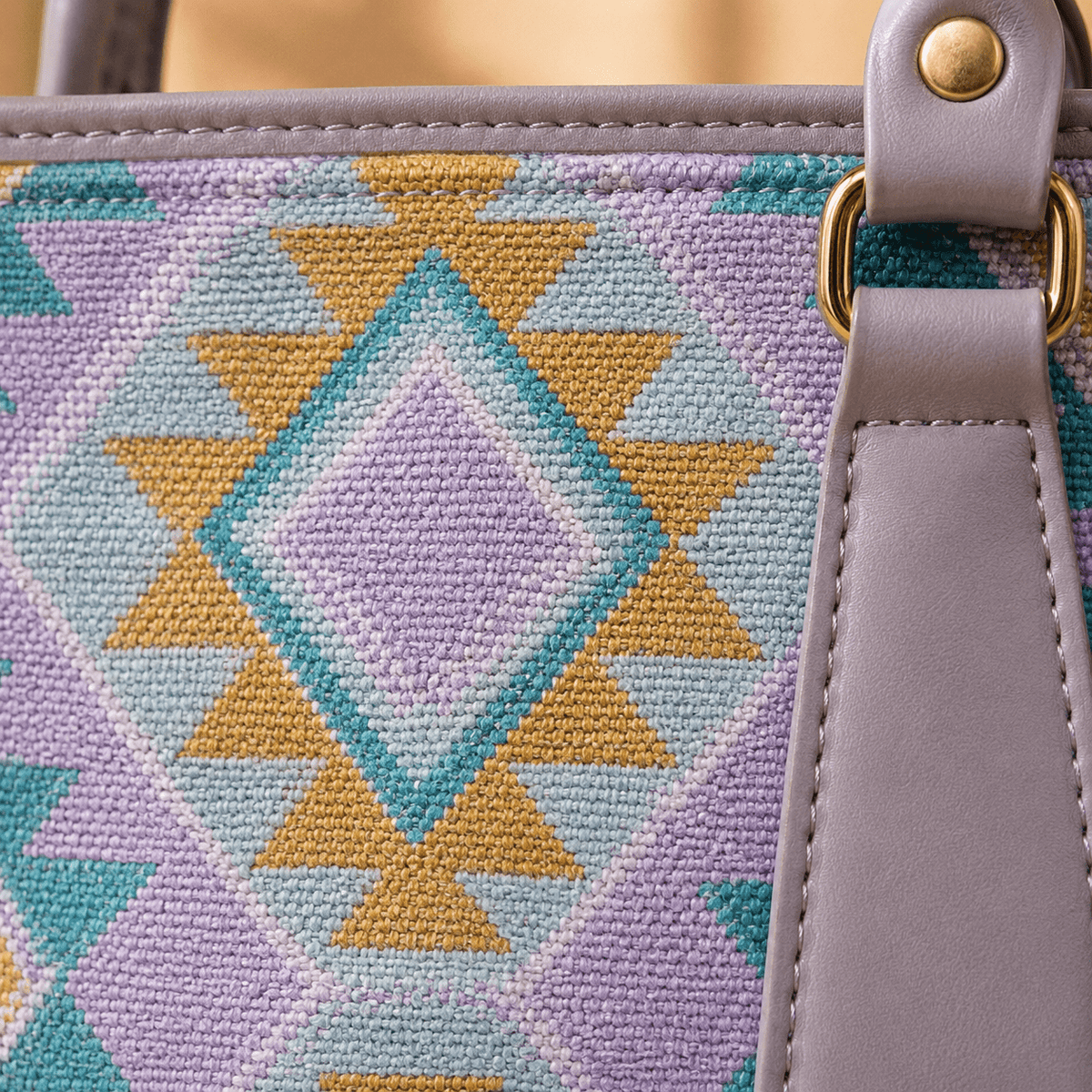 Lavender Aztec Tote - PearMuse