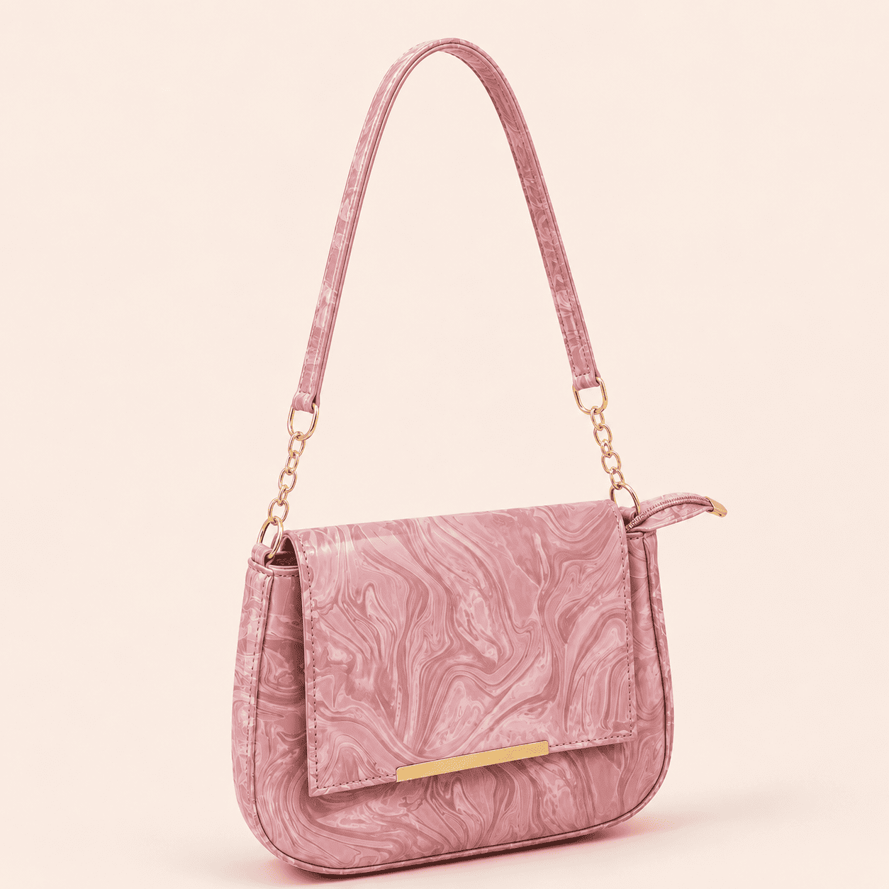 Pink Marble Shoulder Bag - PearMuse