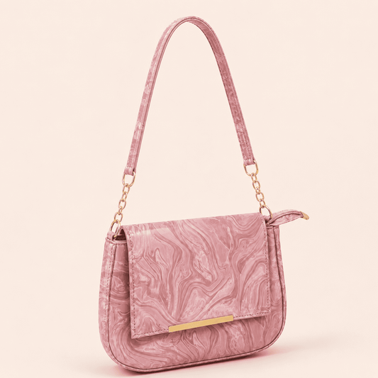Pink Marble Shoulder Bag - PearMuse