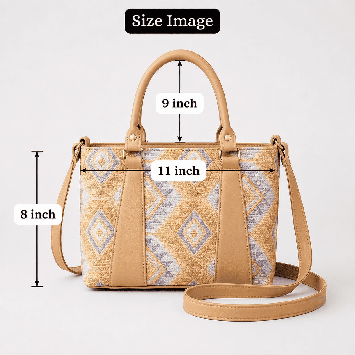 Sand Aztec Tote - PearMuse